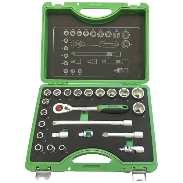 DJ Tools hylsnyckelsats 1/2" 23 delar